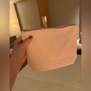 Elegant Cream Women's Clutch/ soft authentic Lancôme cosmetic bag from Japan. 🇯🇵